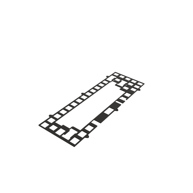 SixtyFive Plate (2021) - Variant:Black POM - Layout:ANSI Half
